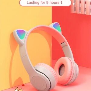 Cute Headset, Gaming, Running Wireless Over Ear, Wireless Headphones, New